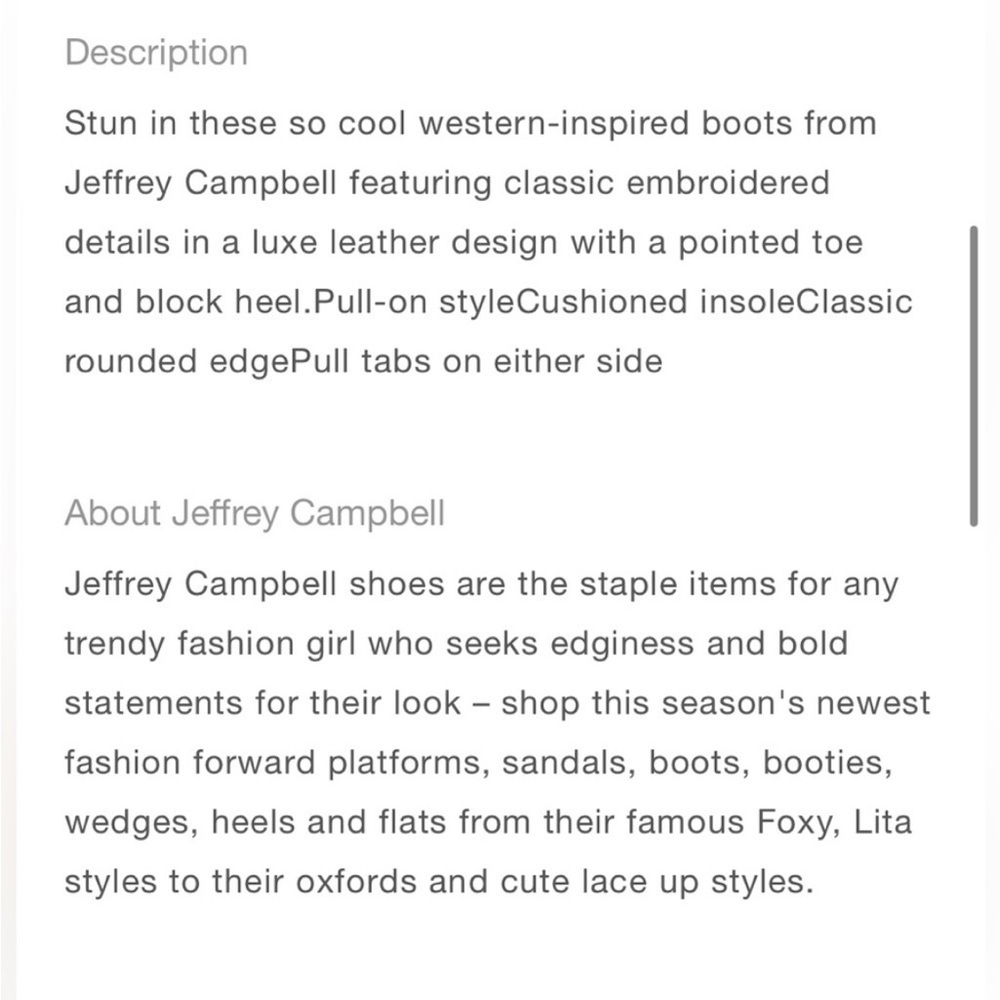 Free People x Jeffrey Campbell Dagget Boots Size 6 NWT - Picture 3 of 13